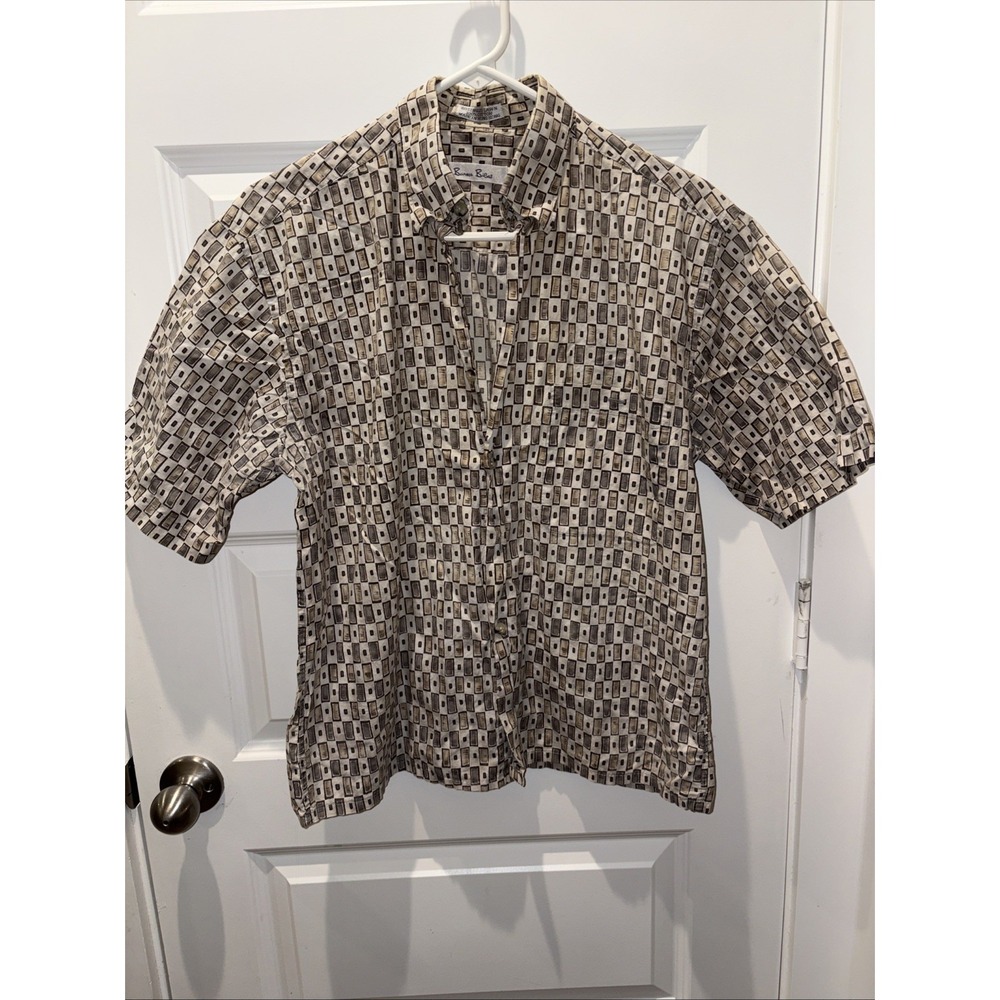 Burma Bibas Men's Small Shirt Short Sleeve Button-down Shirt Multi-Color